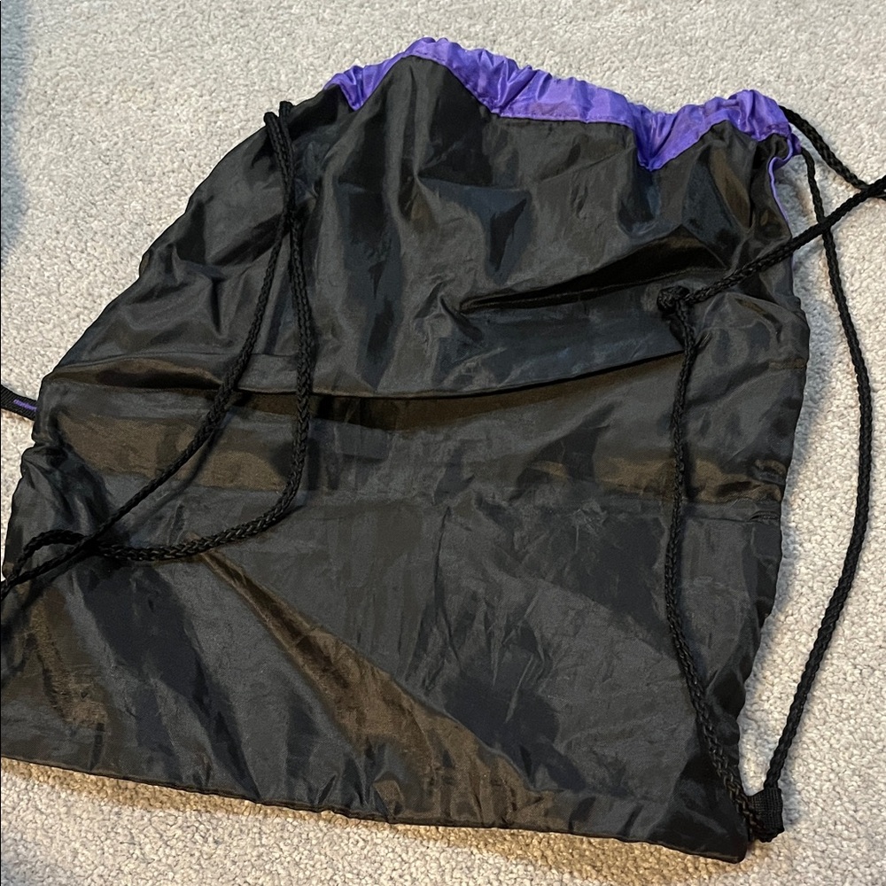Purple and Black Drawstring Backpack from university of New Hampshire - Picture 2 of 2